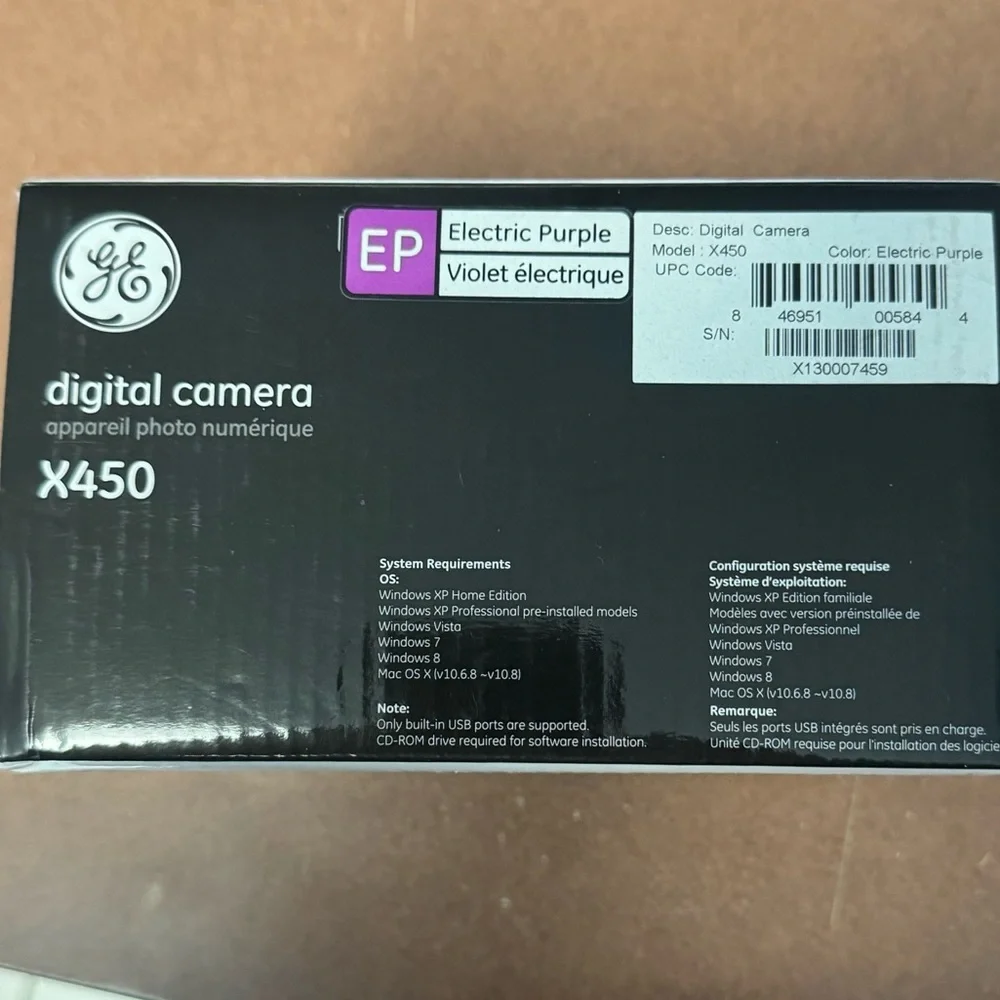 GE Digital Camera X450-BK 16MP with 2.7-Inch LCD, Purple